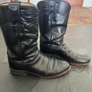 Justin Boots Women's Black Roper Heeled Western Cowboy Boots